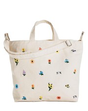 Horizontal Zip Duck Bag - Embroidered Ditsy Floral picture
