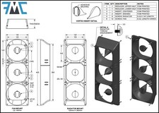 PC Fan Radiator AIO Reducer, 360mm Rad x (3) 140mm Fans, Cowl, Shroud, Adapter picture