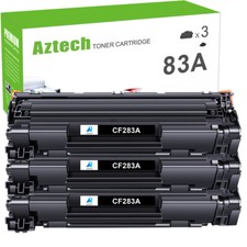 3PK Black CF283A 83A Toner Cartridge for HP 83A LaserJet M128fn M128fp M128fw picture