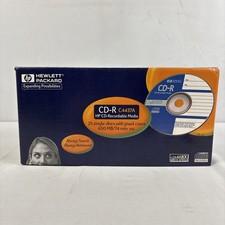 HP CD-R Recordable Blank Media 21 Single Disc With Jewel Cases New Open Box picture