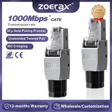 ZoeRax 10PCS RJ45 Connector Tool-Free, CAT6 Field Termination Plug picture