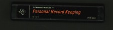 Personal Record Keeping for Texas Instruments TI99/4A Black Cartridge Orange Txt picture