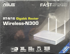 Asus RT-N16 Multi-Functional Gigabit Wireless Router N300 WiFi Hi Speed USB NEW picture