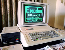 Apple IIe Computer, Floppy Drive, Monitor, Original Papers, Boxes and Software. picture