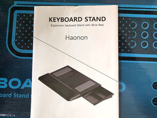 Haonon Acrylic Tilted Keyboard Riser Stand and Holder with Wrist Arm Support picture