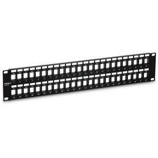 48 Port Blank Keystone 2U HD Patch Panel 19 Inch Metal Rackmount picture
