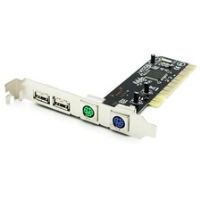 Plug&Play PCI 4Ports to PS2 PS/2 for PC Keyboard Mouse Adapter Expansion Card picture