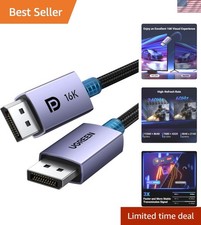 10FT DisplayPort 2.1 Cable - 54Gbps, Superior Quality for Gamers & Monitors picture