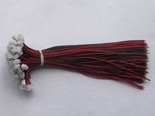 200 pcs 2.54mm 2 Pin Polarized Connector with 26AWG 8inch 20cm Red Black Leads picture