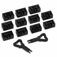 USB-A Port Blockers, 10 Security Locks with 2 Color Coded Removal Keys picture