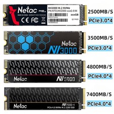 Netac 2TB 1TB 500GB 256GB M.2 PCIe SSD 2280 NVMe Internal Solid State Drive lot picture