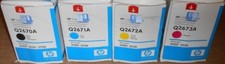 Set 4 New Fact Sealed HP Q2670A Q2671A Q2672A Q2673A Laser Cartridges 308A 309A picture