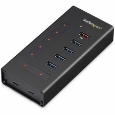 StarTech 7 Port USB C Hub - 2x USB-C & 5x USB-A - Mountable Metal USB 3.0 Type-C picture
