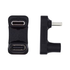 chenyang 2 Pack USB C Extender Adapter,USB C Male to Female 180 Degree Black picture