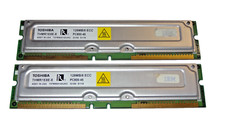 TOSHIBA RAM Memory Modules 256MB PC800-45 RDRAM RIMM 184-Pin RAMBUS THMR1E8E-8 picture