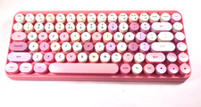 PERIXX Pink Mini Wireless Desktop Keyboard Round Key Caps PERIDUO-713 No Mouse picture