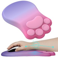 L-SPOUTTO Ergonomic Mouse Pad with Wrist Rest,Pink Large, Pink & Purple picture