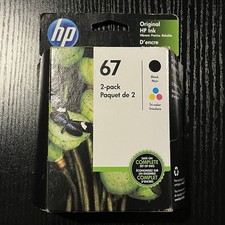 HP 67 (3YP29AN) Black and Tri-Color Ink Cartridges Exp 11/2022 picture