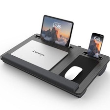 Potuopy Lap Desk - Up to 17” Laptop Tray with Wrist Rest, Portable Handle, Fixed picture