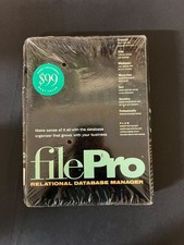 Vtg File Pro Relational Database Manager software MS-DOS Tandy New NOS Sealed picture