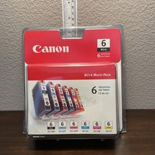 Genuine Canon BCI-6 Multi Pack Ink Black Cyan Magenta Yellow 6BK 6PC 6PM 6C 6M 6 picture