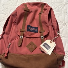 JanSport NEW Cortlandt Salmon/Brown Laptop Backpack NWT picture
