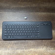Microsoft All-In-One Media Wireless Keyboard Track Pad Model 1632 1496 Receiver picture