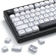 XVX PBT Keycaps - White Keycaps MOA Profile, Japanese Key Caps 75 60 100 picture