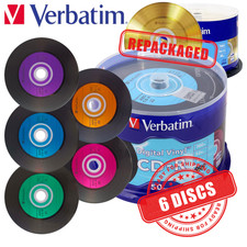 Verbatim AZO CD-R Digital Vinyl Blank CD LP Style 700MB 52x 6 Colors - 6 Discs picture