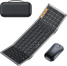 Protoarc Foldable Keyboard & Mouse Combo 2.4G+Bluetooth, Full-Size, Travel-Ready picture