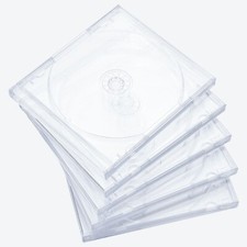 50 pcs 10.4 mm Standard Single Clear CD Jewel Case Assembled Clear Tray picture