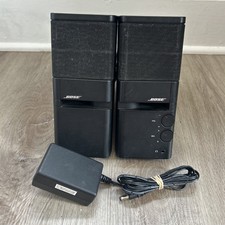 Bose MediaMate PC Computer Speakers w/ AC Power Adapter Black Works Sounds Great picture