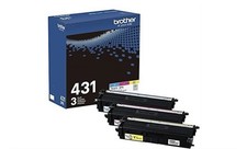 Brother TN431 3PK Genuine Laser Toner Cartridges Cyan Magenta Yellow picture