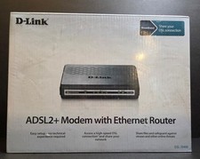 D-Link DSL-2540B ADSL2+ Modem Router 4-Port 10/100 Ethernet Wired Broadband DSL picture