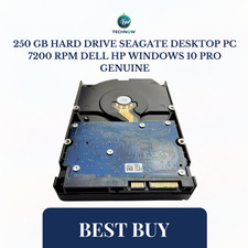 250 GB Hard Drive Seagate Desktop PC 7200 RPM Dell Hp Windows 10 Pro Genuine picture