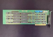 RARE ISA RS232 8 Port Serial Card PCCOM – AS8RS232FGM/CE NOS Complete w/ Cables picture