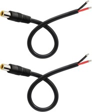 2 Pcs DC7909 Power Pigtails Cable 12V DC 8mm Male Plug to Bare Wire picture