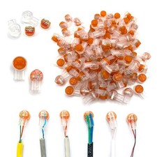 200pcs K2 Wire Connectors Gel Filled Splice Joints Connector 2 Port Terminal UY2 picture