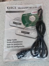 OKIDATA OKI Microline 420 Dot Matrix Printer Manual CD and Power Cable New picture