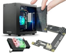 ElectroCookie Mini PC Case for Raspberry Pi 5 with M.2 NVMe SSD PCIe HAT and ... picture