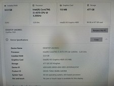Dell Optiplex 7020 Intel i5-4570 @ 3.2GHz, 32GB Ram, 500GB SSD picture