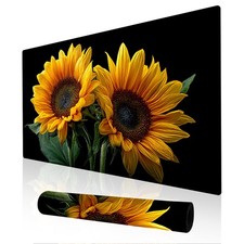 Professional Large Mouse Pad Mat 35.4x15.7 Inch 90x40cm Sunflower Art Boards picture