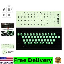 2PCS Pack Universal English Keyboard Stickers Glow in The Dark picture