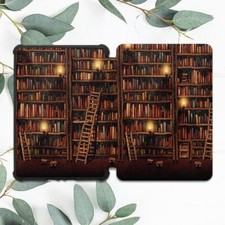 Bookshelf Library Book Retro Case For All-new Kindle 10th Gen Kindle Paperwhite picture