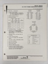 Texas Instruments TMS4256, TMS4257, 262, 144-Bit Random-Access Memories ~ 1983 picture
