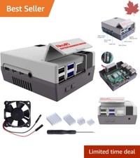 Retro Raspberry Pi 4 Case with Cooling Fan - Retro Gaming - NES Style - 4B picture