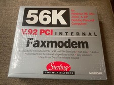 STERLING COMMUNICATIONS 56K V.92 PCI Internal FAX MODEM Sealed NEW ~   picture