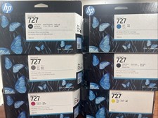 6-HP 727 Ink B3P19A 2B3P20A B3P21A DESIGNJET PRINTER GENUINE NEW SEALED OUTDATED picture