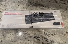 Lenovo 100 Wireless Keyboard and Mouse Combo – Cordless Set USB Black New picture