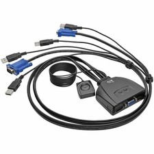 Eaton Tripp Lite Series 2-Port USB/VGA Cable KVM Switch with Cables and USB picture